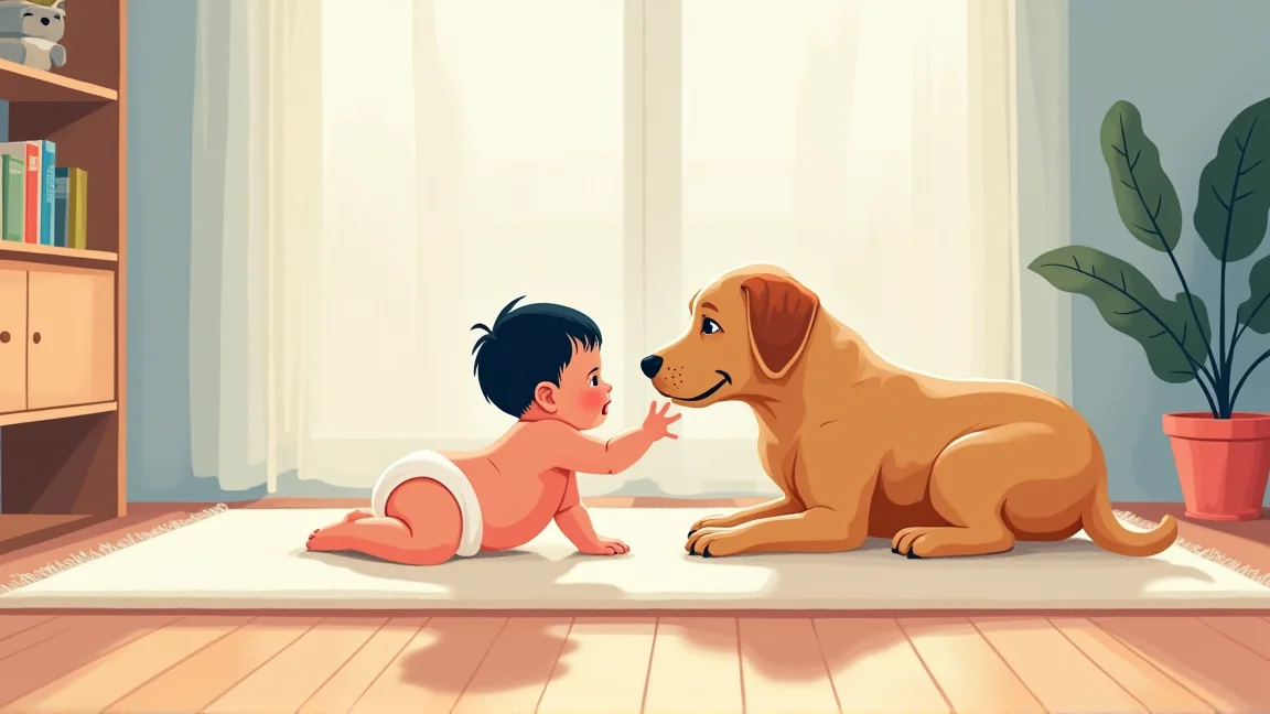 生後3ヶ月から犬と暮らした赤ちゃんは食物アレルギーが9割減るらしい【海外の反応】